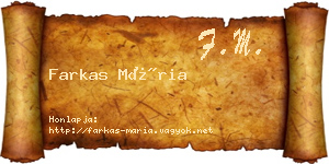 Farkas Mária névjegykártya