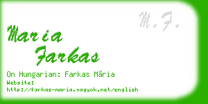 maria farkas business card