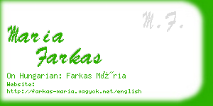 maria farkas business card